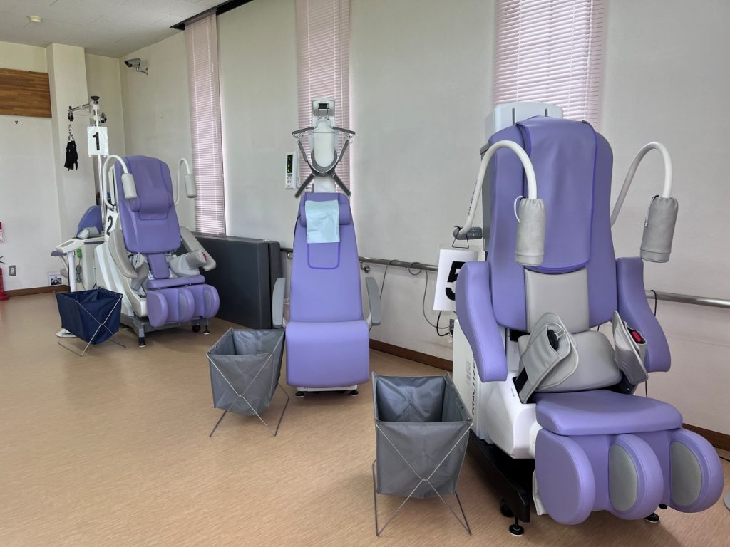 宮崎市西佐土原ふなもと整形外科　リハビリ、骨粗しょう症に対応したクリニックのリハビリテーション機器